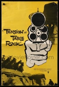 8d430 TENSION AT TABLE ROCK pressbook 1956 great artwork of cowboy pointing gun!