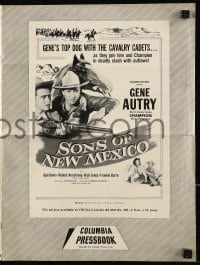 8d402 SONS OF NEW MEXICO pressbook 1949 Gene Autry leads cavalry cadets against range renegades!