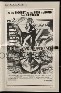 8d407 SPY WHO LOVED ME pressbook 1977 art of Roger Moore as James Bond 007 by Bob Peak