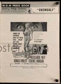 8d424 SVENGALI pressbook 1955 sexy Hildegarde Neff was a slave to the will of crazy Donald Wolfit!