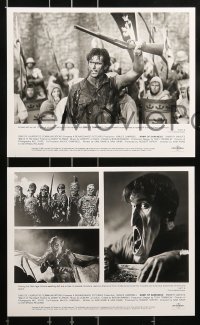 8d532 ARMY OF DARKNESS presskit w/ 3 stills 1993 Sam Raimi cult classic starring Bruce Campbell!