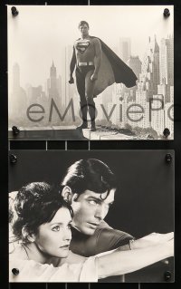 8d939 SUPERMAN presskit w/ 6 stills 1978 Christopher Reeve, includes giant script-like book, rare!