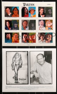 8d944 TARZAN presskit w/ 9 stills 1999 Disney jungle cartoon, from Edgar Rice Burroughs story!