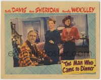 8k771 MAN WHO CAME TO DINNER LC 1942 close up of Bette Davis, Ann Sheridan & Monty Woolley!