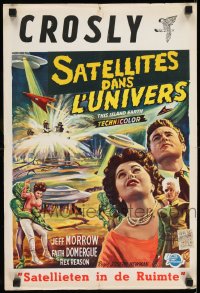 8p091 THIS ISLAND EARTH Belgian 1955 sci-fi classic, best different art of Morrow & Domergue!