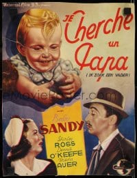 8p095 UNEXPECTED FATHER Belgian 1940 Baby Sandy, Shirley Ross & Dennis O'Keefe!