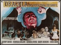 8p360 DRACULA HAS RISEN FROM THE GRAVE British quad 1969 Hammer, Chantrell art of Christopher Lee!