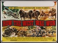 8p380 HOW THE WEST WAS WON British quad 1964 John Ford, 24 great stars in mightiest adventure!