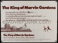 8p387 KING OF MARVIN GARDENS British quad 1972 Jack Nicholson in New Jersey, directed by Rafelson!