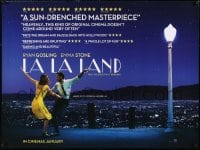 8p388 LA LA LAND teaser DS British quad 2017 Ryan Gosling, Emma Stone dancing, the fools who dream!