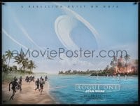 8p416 ROGUE ONE teaser DS British quad 2016 Star Wars Story, Jones, great use of horizontal format!