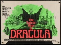 8p420 SATANIC RITES OF DRACULA British quad 1978 great Chantrell art of Christopher Lee as vampire