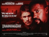 8p444 TRAINING DAY British quad 2002 Best Actor Denzel Washington, Ethan Hawke, Antoine Fuqua