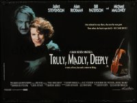 8p445 TRULY, MADLY, DEEPLY British quad 1991 Anthony Minghella, Alan Rickman & Juliet Stevenson!