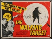 8p451 WALKING TARGET British quad 1960 Edward L. Cahn, cool action target silhouette artwork!