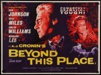 8p454 WEB OF EVIDENCE British quad 1959 Cronin's Beyond This Place, Johnson & Miles in England!