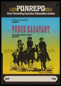 8p499 WAGON MASTER Czech 23x32 1966 John Ford, Ben Johnson, men on horseback by Sklar!