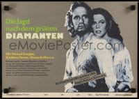 8p193 ROMANCING THE STONE East German 11x16 1986 Zemeckis, Michael Douglas & Kathleen Turner!