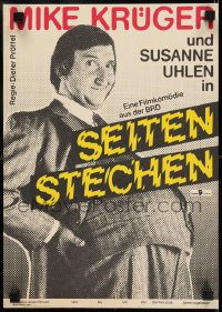 8p195 SEITENSTECHEN East German 11x16 1987 wacky image of Mike Kruger as a pregnant man!