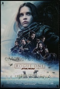 8p323 ROGUE ONE advance DS 1sh 2016 A Star Wars Story, image of Death Star and battle!