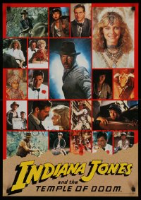 8p940 INDIANA JONES & THE TEMPLE OF DOOM teaser Japanese 1984 Harrison Ford, Kate Capshaw, montage!