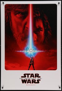 8p633 LAST JEDI int'l French language teaser DS 1sh 2017 Star Wars, Mark Hamill, Driver & Ridley!