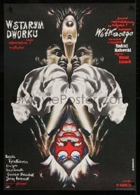 8p577 W STARYM DWORKU Polish 27x38 1985 Dworku Czyli Niepodleglosc Trojkatow, cool Dybowski art!