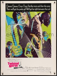 8r104 TWISTED NERVE 30x40 1969 Hayley Mills, Roy Boulting English horror, cool psychedelic art!