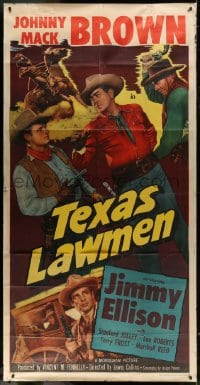 8r158 TEXAS LAWMEN 3sh 1951 cool montage of cowboys Johnny Mack Brown & James Ellison!