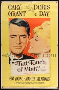 8r144 THAT TOUCH OF MINK style Y 40x60 1962 great close up art of Cary Grant & Doris Day!