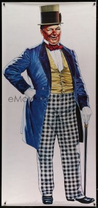 8r194 W.C. FIELDS 34x72 commercial poster 1993 great art wearing wacky suit & top hat!