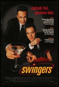 8r913 SWINGERS 1sh 1996 Vince Vaughn & Jon Favreau, sexy Heather Graham, cocktails first, reviews!