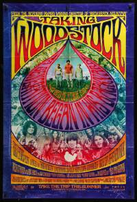 8r917 TAKING WOODSTOCK advance DS 1sh 2009 Ang Lee, cool psychedelic design & art!