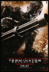 8r926 TERMINATOR SALVATION teaser DS 1sh 2009 05.21 style, Christian Bale, the end begins!