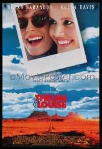 8r928 THELMA & LOUISE 1sh 1991 Susan Sarandon, Geena Davis, Ridley Scott feminist classic!