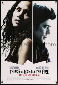 8r931 THINGS WE LOST IN THE FIRE advance DS 1sh 2007 cool image of Halle Berry, Benicio Del Toro!