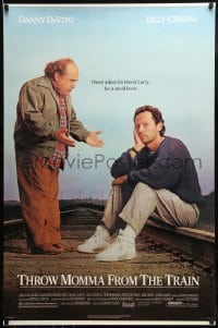 8r933 THROW MOMMA FROM THE TRAIN 1sh 1987 Danny DeVito asks Billy Crystal for a favor!