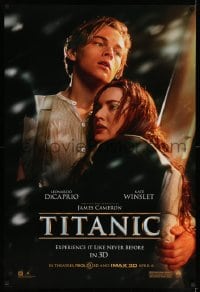 8r934 TITANIC IMAX DS 1sh R2012 Leonardo DiCaprio & Winslet, Cameron, collide with destiny!