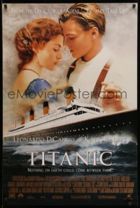 8r937 TITANIC style B revised int'l DS 1sh 1997 Leonardo DiCaprio, Kate Winslet, James Cameron!