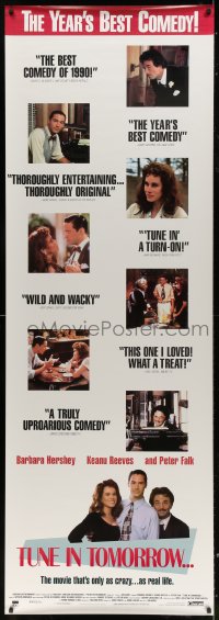 8r172 TUNE IN TOMORROW 26x76 video poster 1990 Jon Amiel, Barbara Hershey, Keanu Reeves!