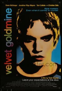 8r957 VELVET GOLDMINE 1sh 1998 close-up of glam rocker Jonathan Rhys Meyers!