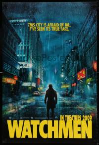 8r968 WATCHMEN teaser DS int'l 1sh 2009 Jackie Earle Haley as Rorschach, the city is afraid of me!