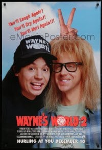 8r971 WAYNE'S WORLD 2 advance 1sh 1993 Mike Myers, Dana Carvey, from Saturday Night Live sketch!