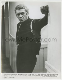 8s148 BULLITT 7.5x9.75 still 1968 classic full-length c/u of Steve McQueen from the one-sheet!