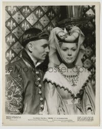 8s360 HENRY V 8x10.25 still 1945 great c/u of Laurence Olivier & Renee Asherson, Shakespeare!