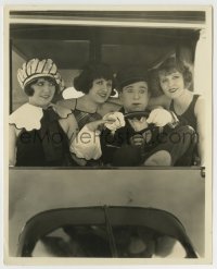 8s364 HIS NEW MAMMA 8x10 still 1924 Harry Langdon in car w/3 sexy Bathing Chorus girls by Cannons!