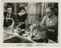 8s403 IRMA LA DOUCE candid 8x10 still 1963 Shirley MacLaine, Jack Lemmon & Billy Wilder w/dog!