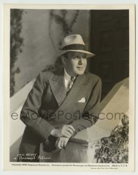 8s409 JACK BENNY 8x10.25 still 1939 great casual portrait standing outside in suit & hat!