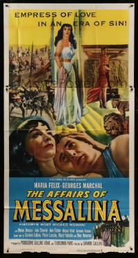 8t315 AFFAIRS OF MESSALINA 3sh 1953 sexy Maria Felix is an empress of love in an era of sin!