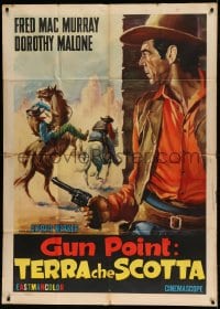 8t663 AT GUNPOINT Italian 1p R1964 different art of cowboy Fred MacMurray with gun drawn!